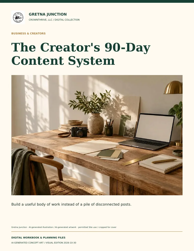 The Creator's 90-Day Content System — digital edition cover