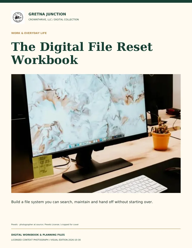 The Digital File Reset Workbook — digital edition cover