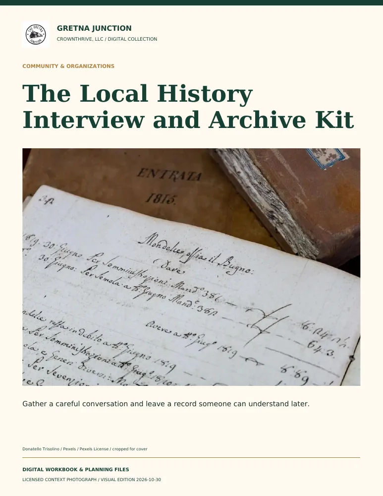 The Local History Interview and Archive Kit — digital edition cover