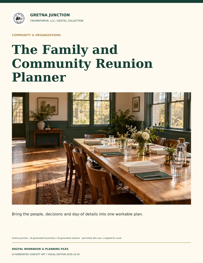 The Family and Community Reunion Planner — digital edition cover
