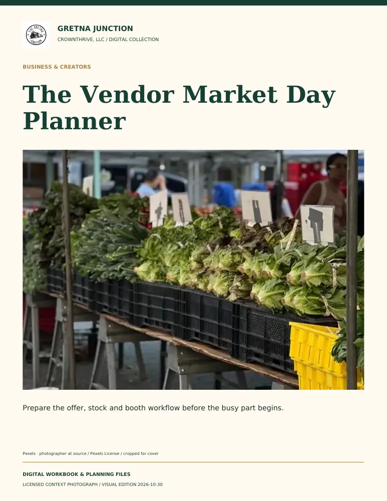 The Vendor Market Day Planner — digital edition cover