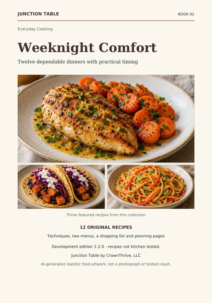 Illustrated cover of Weeknight Comfort