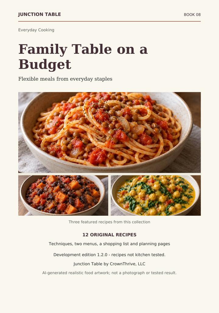 Illustrated cover of Family Table on a Budget