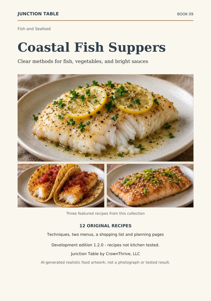 Illustrated cover of Coastal Fish Suppers