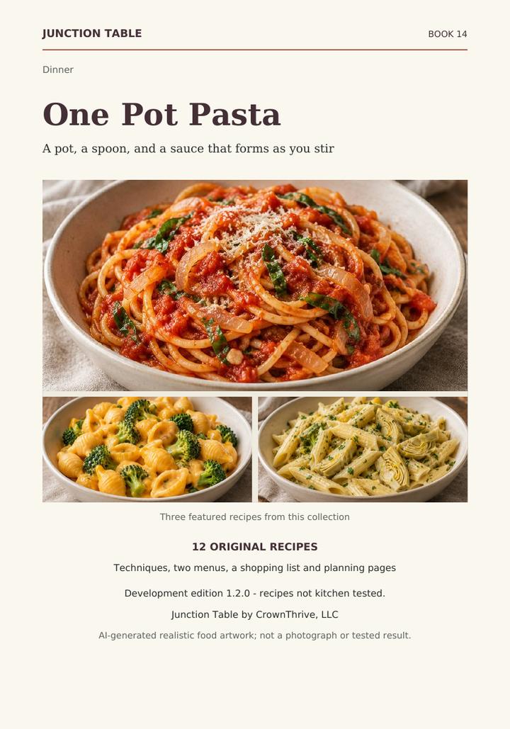 Illustrated cover of One Pot Pasta
