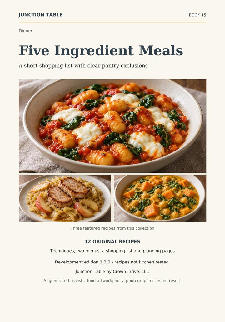 Illustrated cover of Five Ingredient Meals