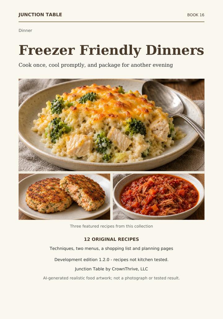 Illustrated cover of Freezer Friendly Dinners