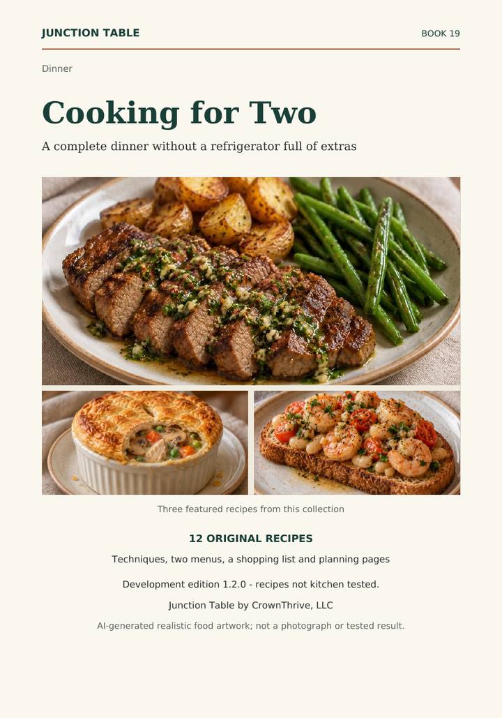 Illustrated cover of Cooking for Two