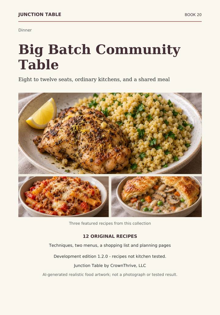 Illustrated cover of Big Batch Community Table