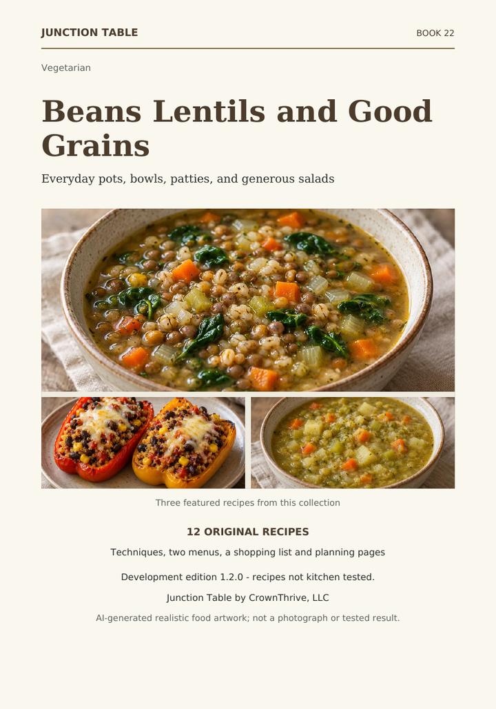 Illustrated cover of Beans Lentils and Good Grains