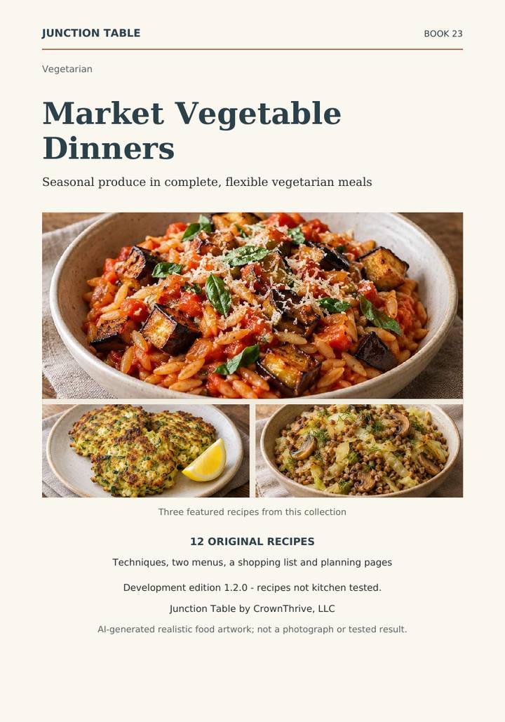 Illustrated cover of Market Vegetable Dinners