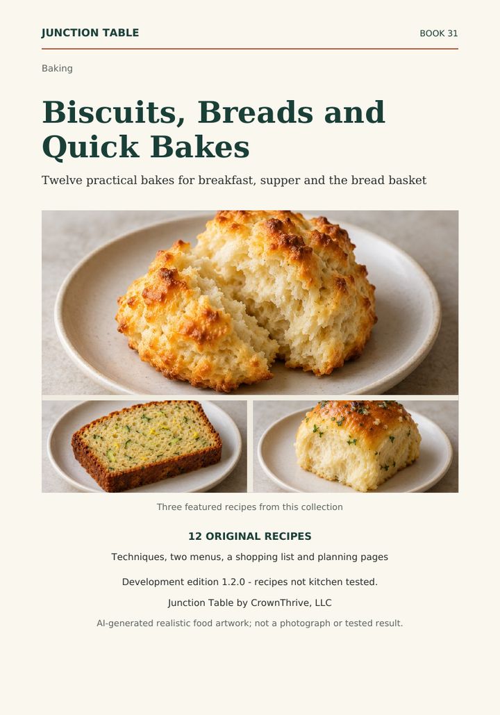 Illustrated cover of Biscuits, Breads and Quick Bakes