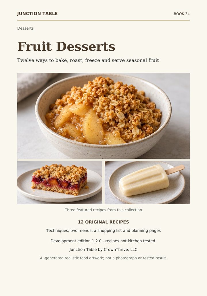 Illustrated cover of Fruit Desserts