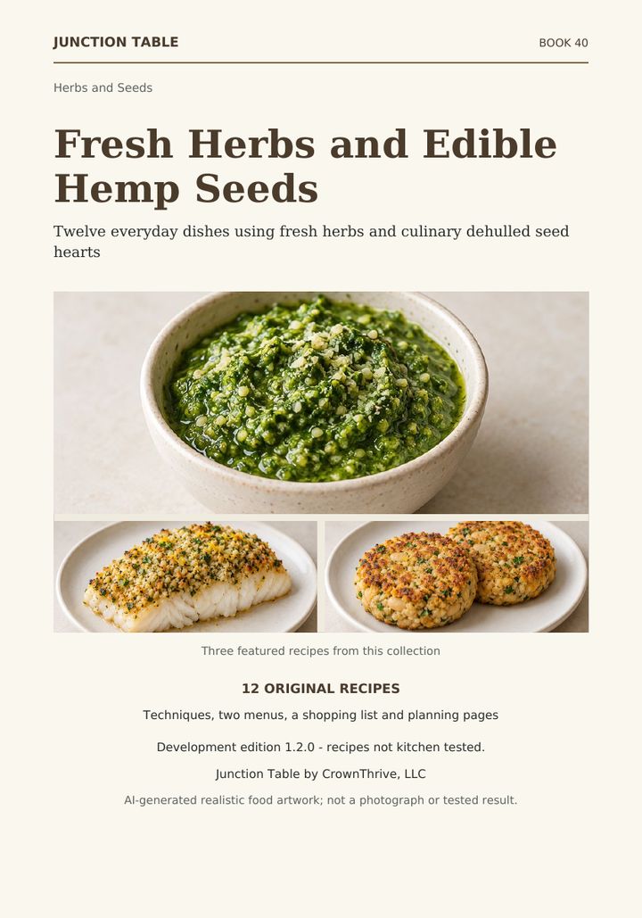 Illustrated cover of Fresh Herbs and Edible Hemp Seeds