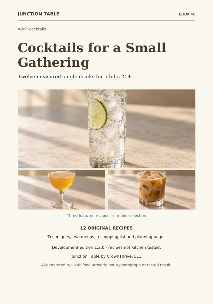 Illustrated cover of Cocktails for a Small Gathering