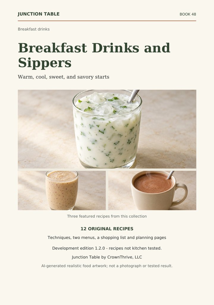 Illustrated cover of Breakfast Drinks and Sippers