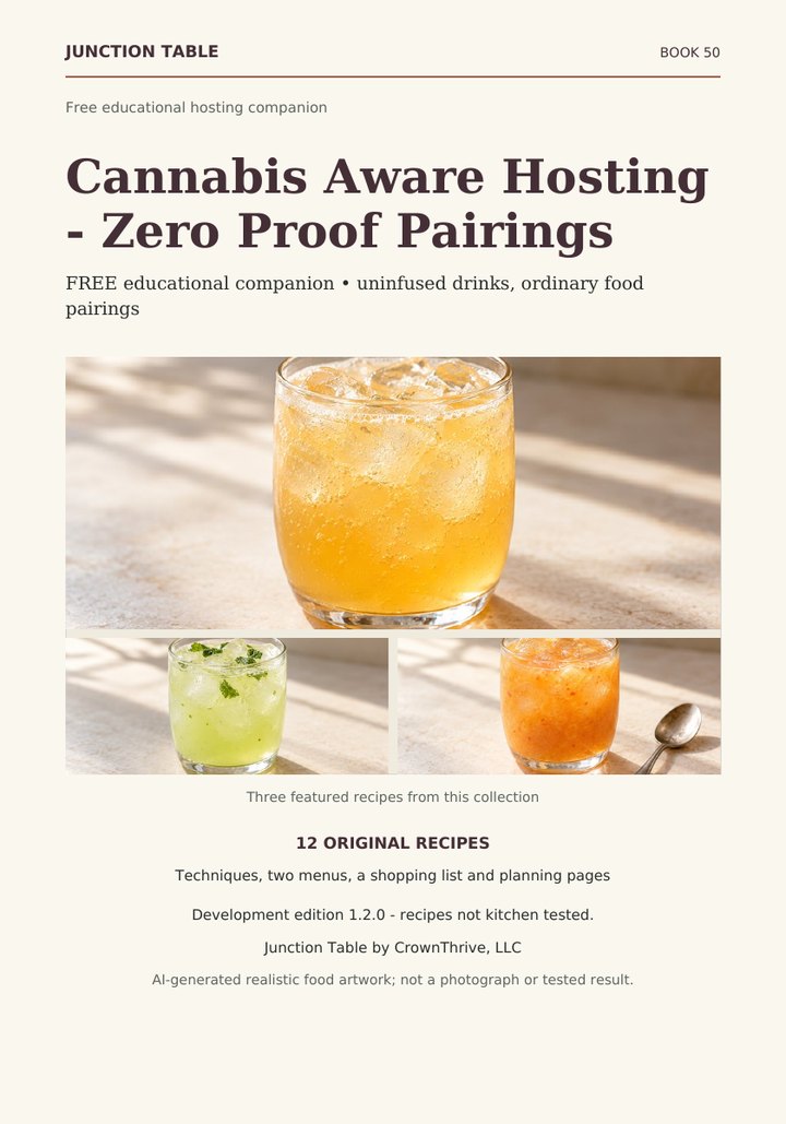 Illustrated cover of Cannabis Aware Hosting - Zero Proof Pairings